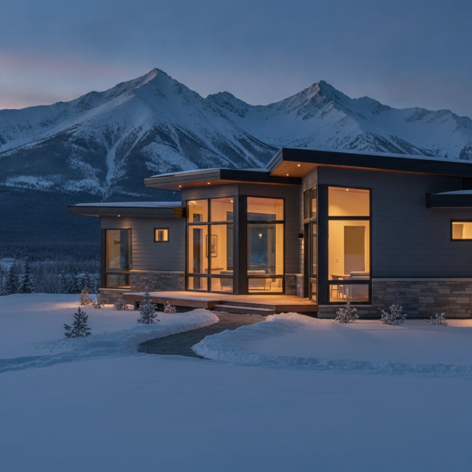 Modern Alaska home built by Pillars of Solomon